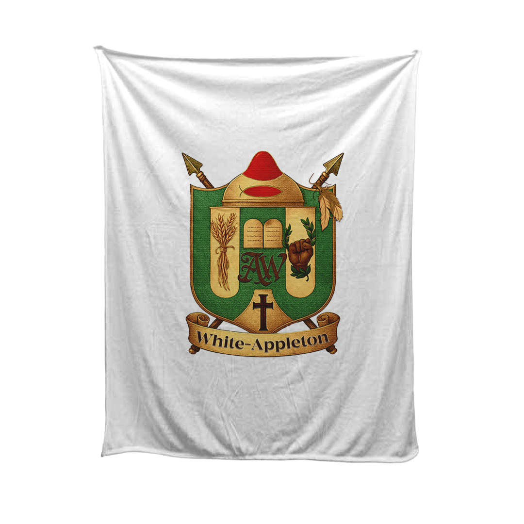 White-Appleton Family Crest Photo Fleece Blanket