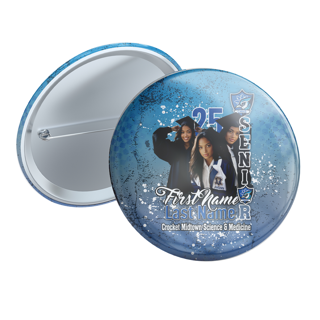 Halftone Graduation Custom Buttons (Set of 10) Collection 265