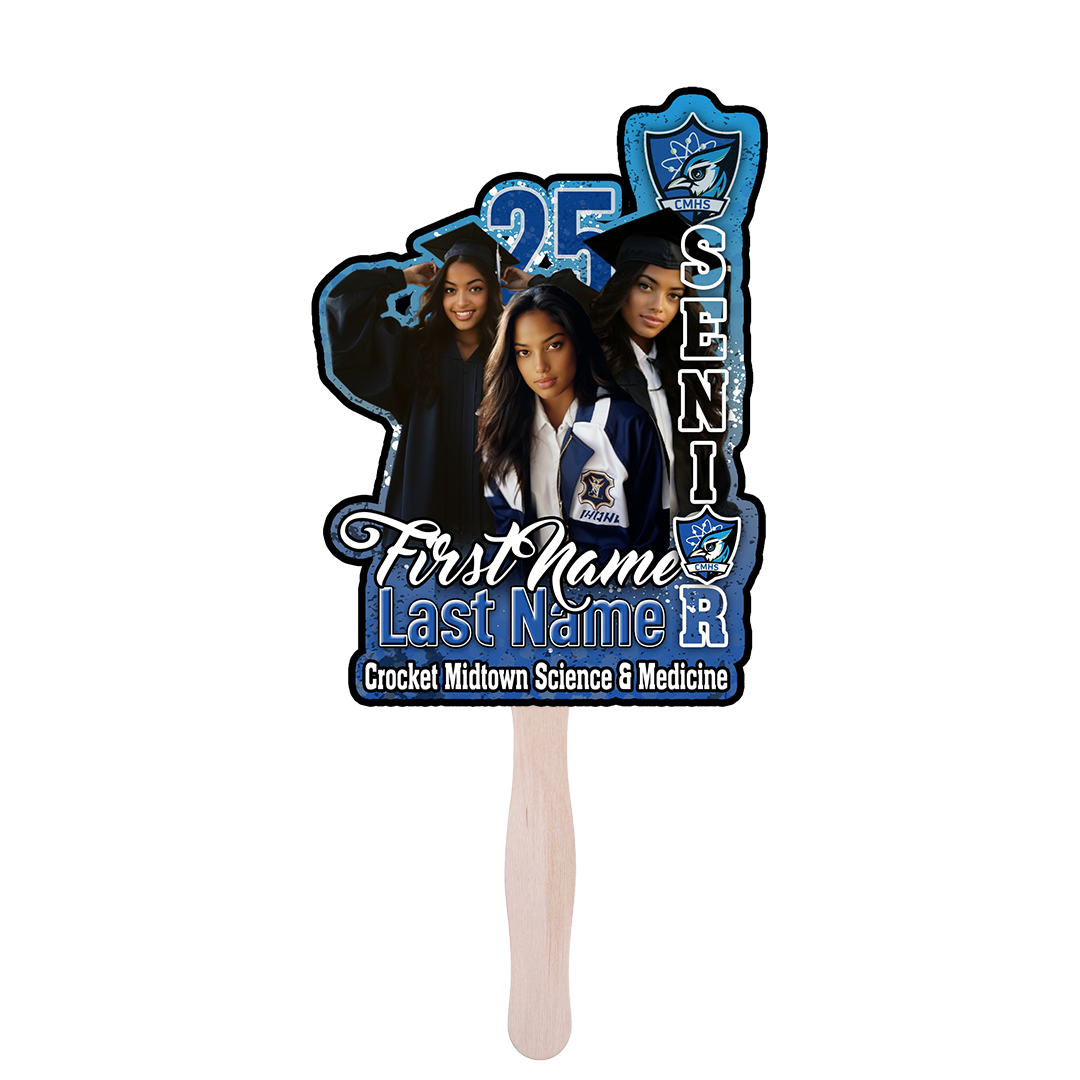 Halftone Custom Graduation Fans (Set of 3)