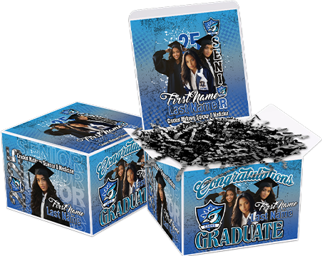 Halftone Graduation Party Favor Gift Boxes