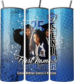 Halftone Graduation Senior Photo 20 oz Tumbler