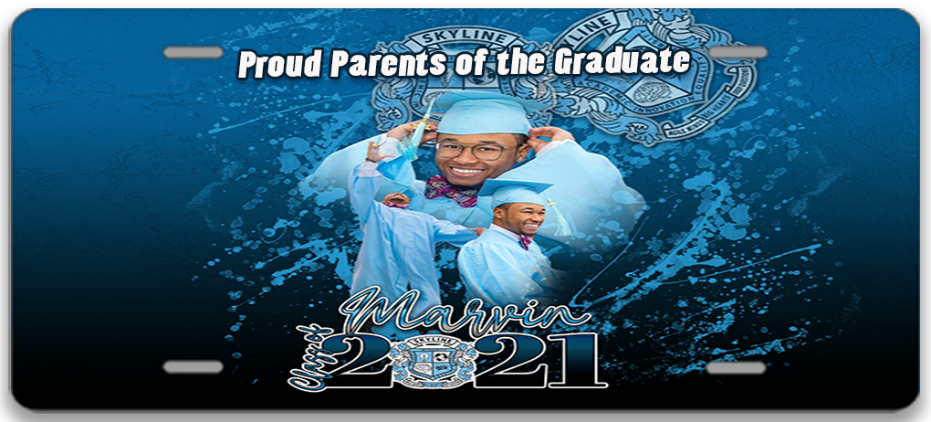 Make a statement on the road with the Customized Graduation License Plate! This durable aluminum license plate features a personalized design with the graduate's name, school colors, and graduation year, making it a unique and meaningful addition to any vehicle. Built to withstand the elements and featuring high-quality printing, this license plate is perfect for showcasing school pride or commemorating a special milestone. A perfect keepsake for graduates and proud family members alike!