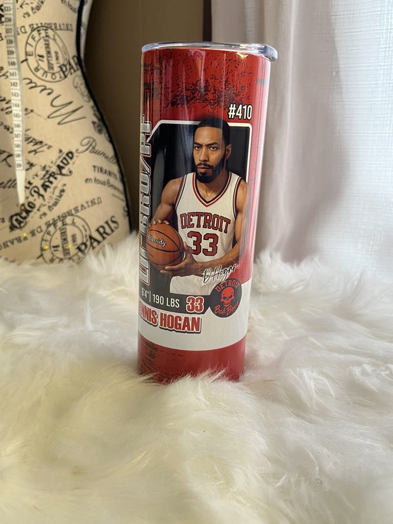 Custom Photo Trading Card Tumbler – Personalized Sports Gift