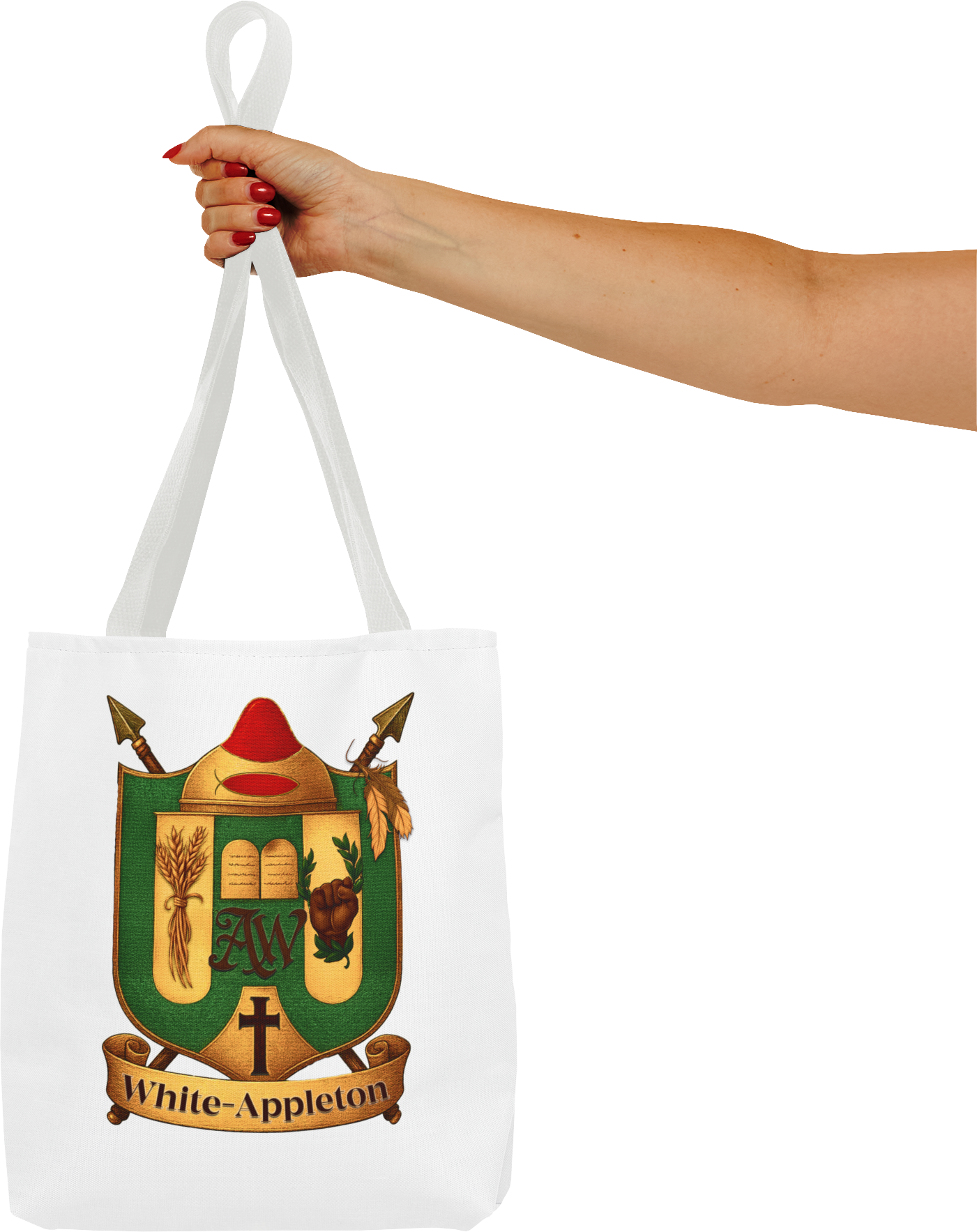 'White-Appleton Family Crest' Tote Bag