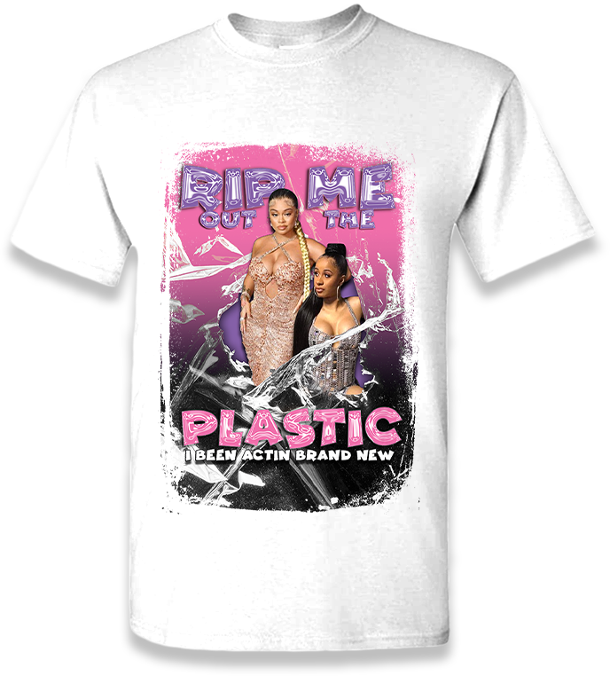 Rip me Out the Plastic Center Print Premium Digital Print T-Shirt