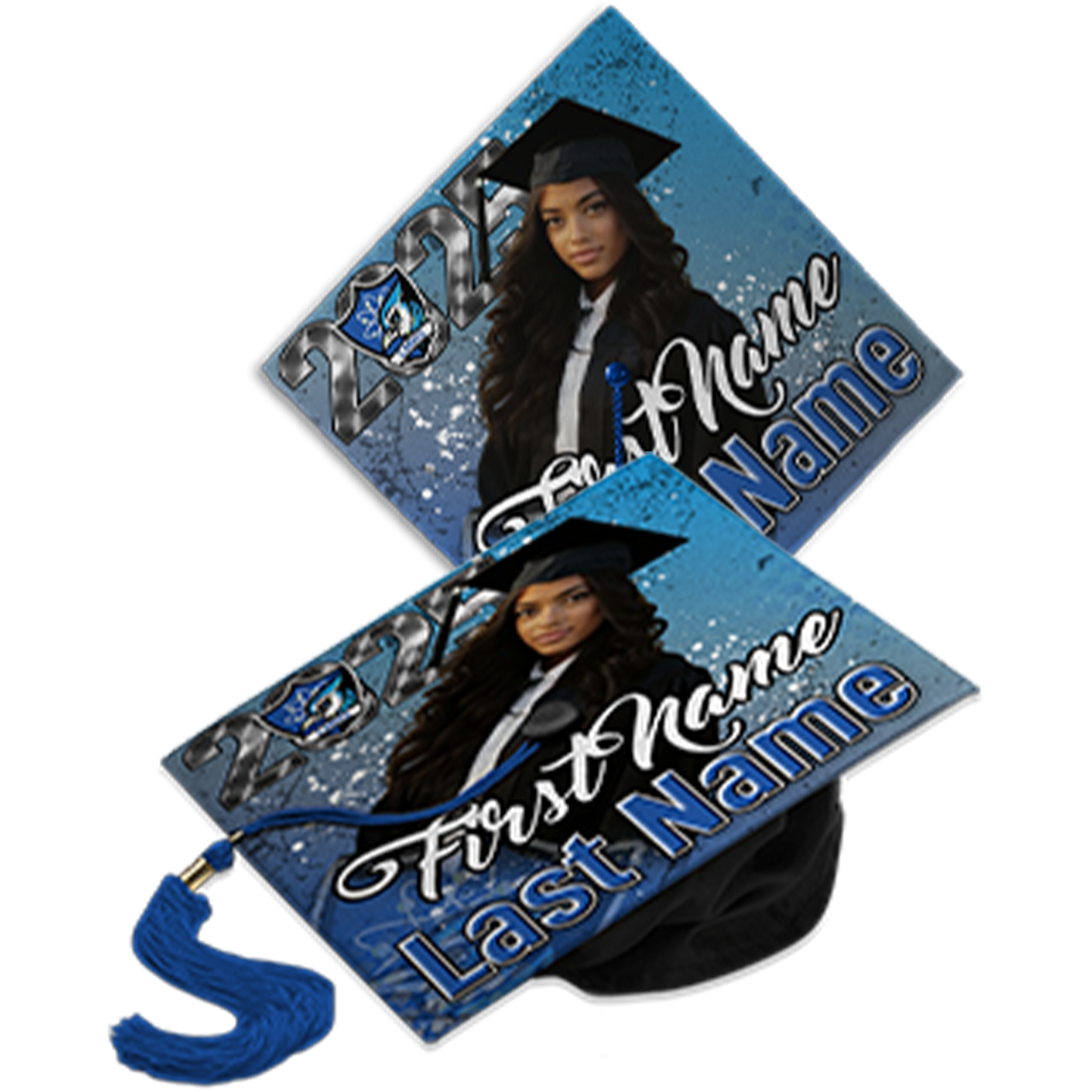 Halftone Graduation Hat Topper