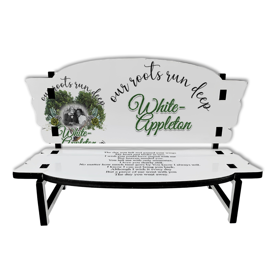 White-Appleton Family Lineage Memorial Bench Keepsake