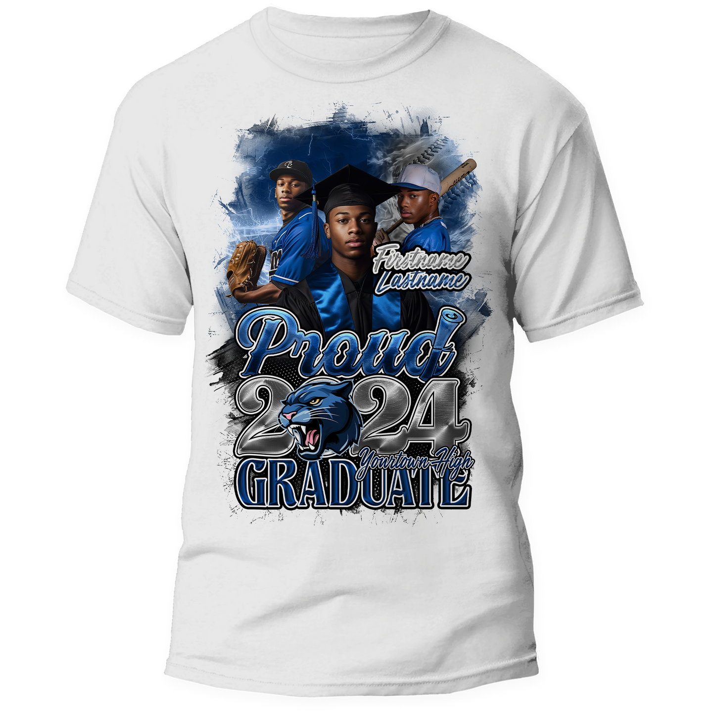 Proud Graduate 2024 Senior Custom Photo Shirt