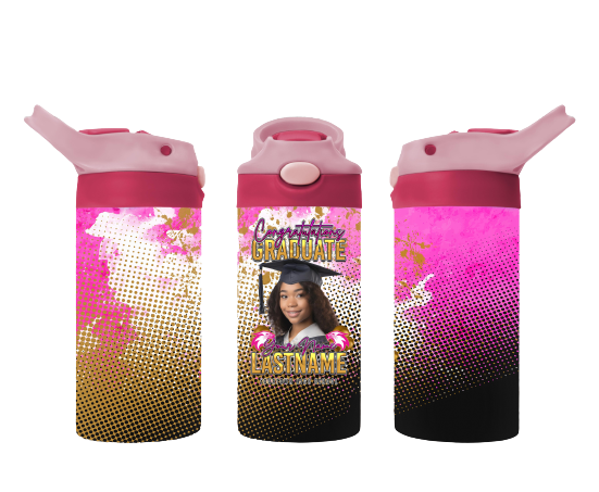 Celebrate your little grad's big day with our personalized sublimation tumblers! Featuring their name, school & grad year, these sturdy and easy-to-clean tumblers come with a spill-proof lid & removable straw. A fun and practical way to remember their achievements!