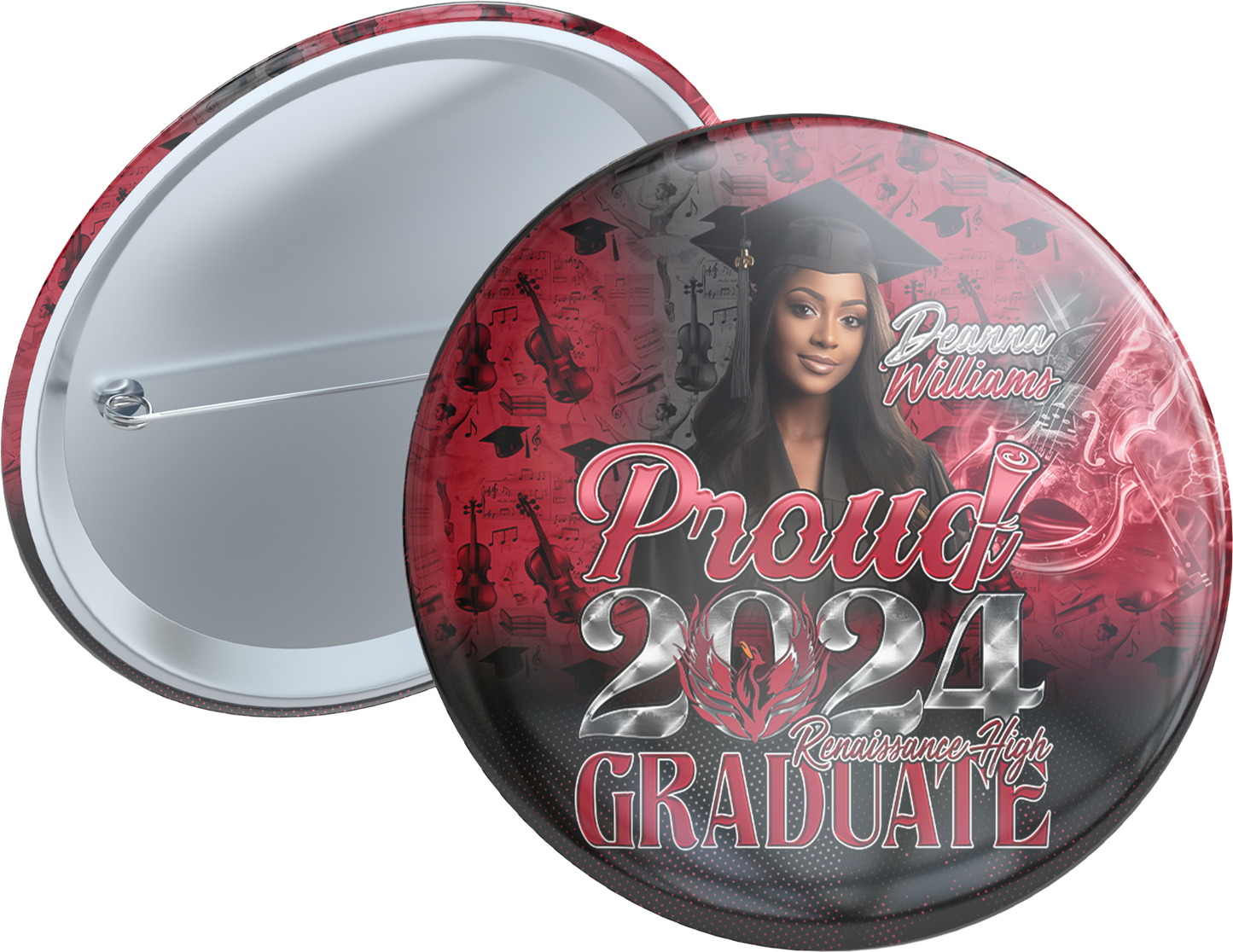 Graduation 2024 Custom Button Set