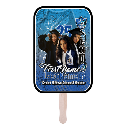 Halftone Custom Graduation Fans (Set of 3)