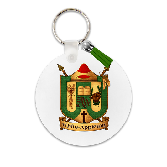 "White-Appleton" Family Crest Key Ring