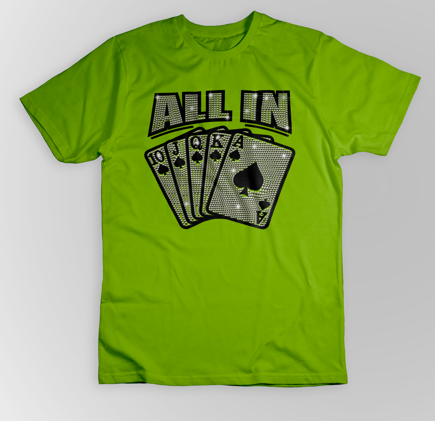 "ALL IN" Rhinestone T-shirts