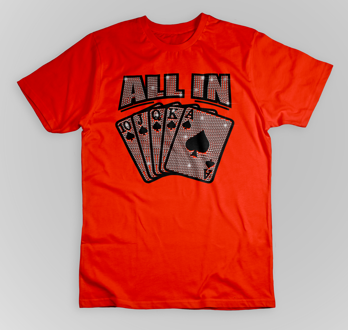 "ALL IN" Rhinestone T-shirts