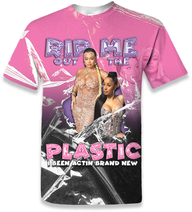 Rip me Out the Plastic All-Over Premium Digital Print T-Shirt