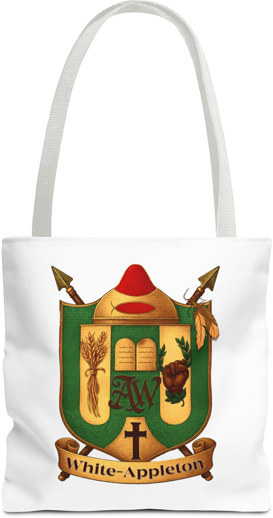 'White-Appleton Family Crest' Tote Bag