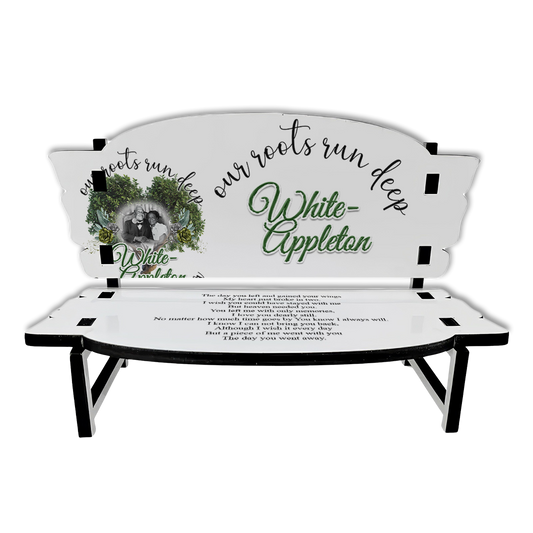 White-Appleton Family Lineage Memorial Bench Keepsake