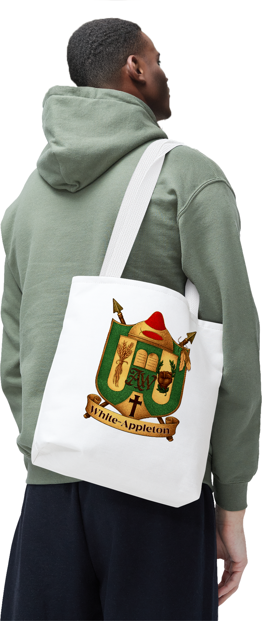'White-Appleton Family Crest' Tote Bag