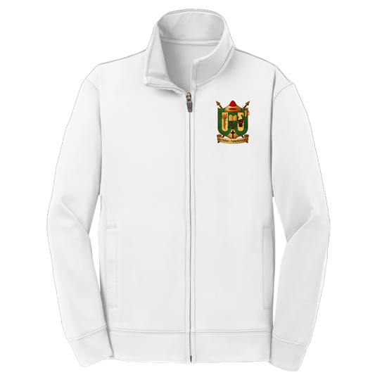 “Women’s White-Appleton Crest track jacket with full zip, ribbed cuffs, and elegant fit — heritage crest design on front.”